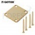 Gotoh NBS3 guitar neck joint plate gold with screws