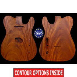 Tele rear routed style electric guitar body 1 piece Honduran Mahogany, unique