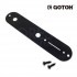 Gotoh CP10 Tele style guitar control plate black with mounting screws