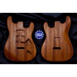 Strat 62s style electric guitar body 1 piece African Mahogany unique