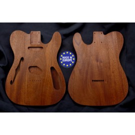 Tele Thinline 69s style electric guitar body 1 Honduran Mahogany piece, unique stock