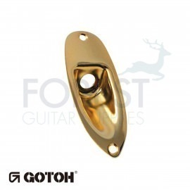 Gotoh JCS1 Strat style guitar jack plate gold, with screws