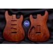 Strat rear routed style electric guitar body 1 piece Bubinga unique