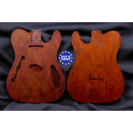 Tele Thinline 69s style electric guitar body 1 piece Bubinga, unique stock