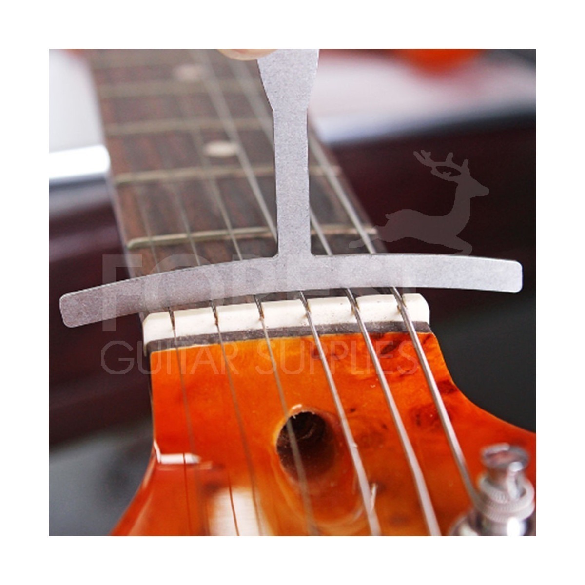 Jili Online Guitar Bass Under String Radius Gauge Stainless Steel Luthier Tool Set Silver 