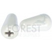 Strat style guitar plastic lever switch tip white