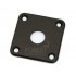 Jack plate square for Gibson and Epiphone LP style black ABS plastic