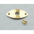 Guitar oval jack plate HJ003, Gold with screws