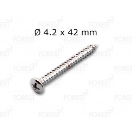 Neck joint screw 4.2 x 42 mm oval head chrome, unit