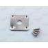 Gibson aftermarket square flat jack plate, HJ015, Chrome with screws