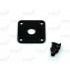 Gibson® aftermarket square flat jack plate, HJ015, Black with screws