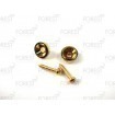 Guitar string retainer set of 2 , 7 and 5.3 mm height gold  HS004-05