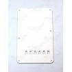 Strat style guitar back spring cover plate white ABS, with holes
