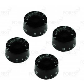  Gibson speed style guitar knob 4 set black / white letters, USA inch size