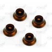 Gibson Epiphone bell style guitar knob 4 set amber / white letters, metric