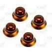 Gibson ® bell style guitar knob 4 set gold / white letters, USA inch size