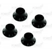 Gibson bell style guitar knob 4 set black / white letters, USA inch size