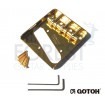 Gotoh WT3 Wilkinson Tele ashtray style guitar bridge, brass saddle, gold