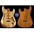 Strat Thinline style electric guitar body Honduras Mahogany - Spalted Maple top