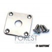 Gotoh JCB4 Metal Jack plate square curved LP style chrome with screws