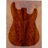 Electric guitar bookmatched Highly flamed Makore, stock 400 drop top