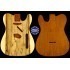 Tele 50s style electric guitar body book matched Spalted Maple top / Honduras Mahogany, unique
