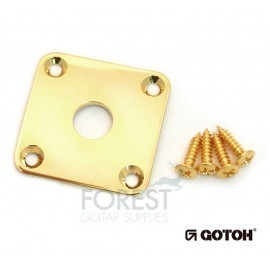 Gotoh JCB4 Metal Jack plate square curved LP style gold finish with screws