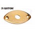 Gotoh JCB-2 oval jack plate, gold, with screws