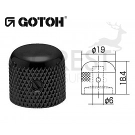 Gotoh VK1-19 dome metal Knob black 19mm