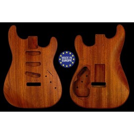 Strat rear routed style electric guitar body 1 piece African Mahogany unique