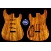 Strat rear routed style electric guitar body 2 pieces Zebrawood unique